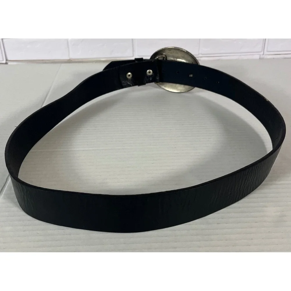 Jack Daniels Belt Mens 38 Black Leather Western Old No 7 Buckle‎